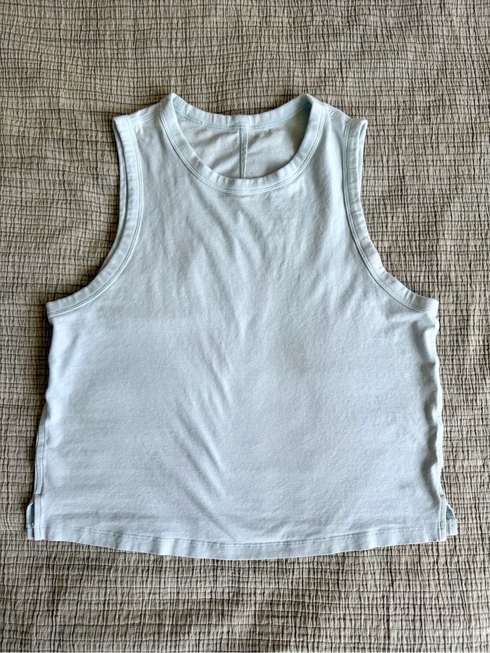 Lululemon Classic-Fit Cotton-Blend Tank Top, Powder Blue, size 6
